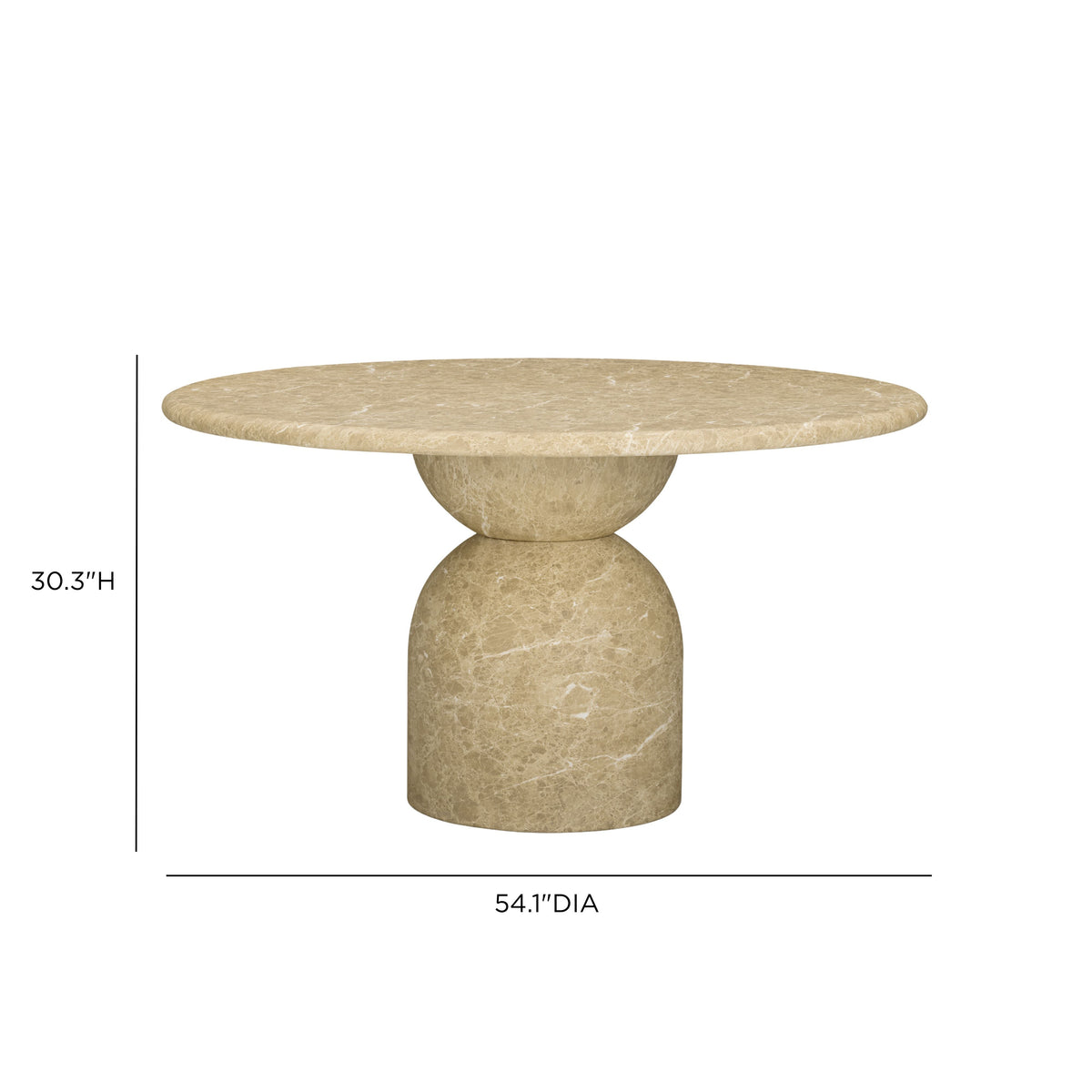 Cynthia 54" Concrete Indoor/Outdoor Dining Table
