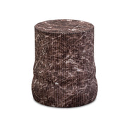 Cilla Red Faux Levanto Marble Indoor/Outdoor Concrete Side Table