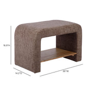 Alvie Railroad Chenille Storage Side Table