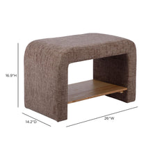 Alvie Railroad Chenille Storage Side Table