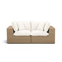 Cali 80" Performance Fabric & Wicker Outdoor Loveseat