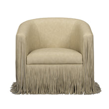Shag Me Performance Vegan Leather Swivel Accent Chair