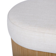 Poppi 49" Cream Performance Fabric Storage Bench