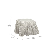 Gertrude Performance Linen Skirted Ottoman