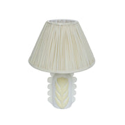 Edith Scalloped Papier Mache Flower Pleated Table Lamp