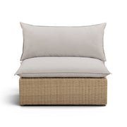 Cali Performance Fabric & Wicker Outdoor Armless Chair