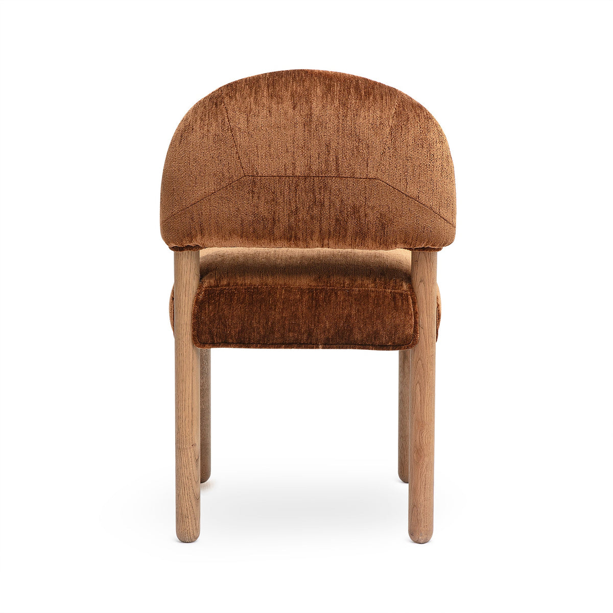 Bruno Thick Performance Chenille Arched Back Dining Chair