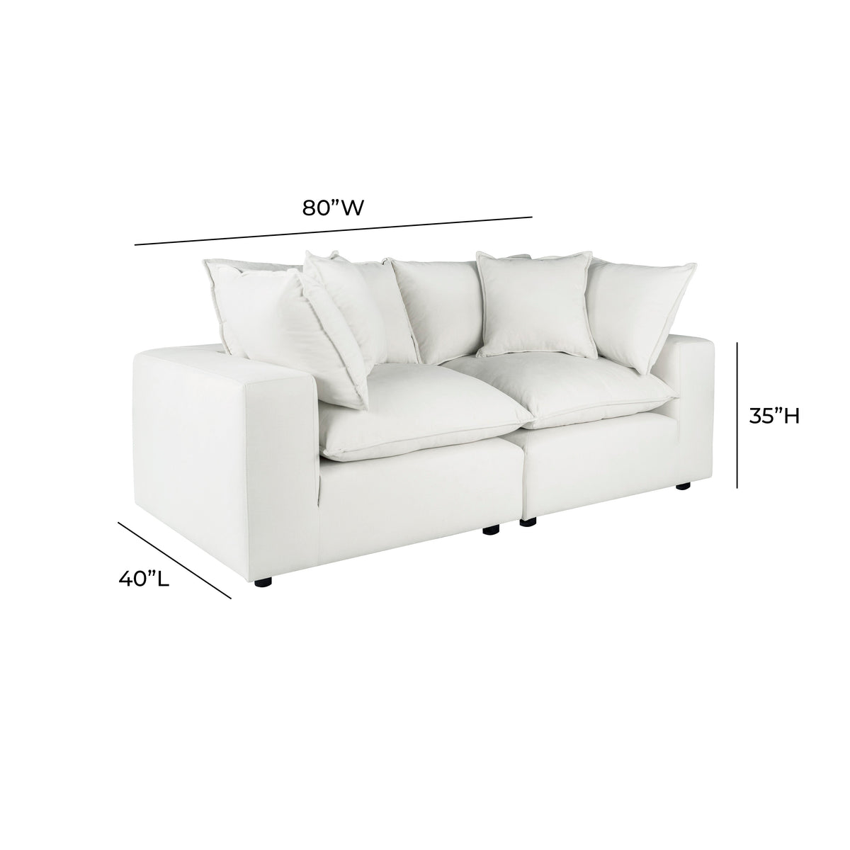 Cali 80" Modular Loveseat
