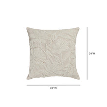 Tabitha 24" Euro Size Square Embroidered Throw Pillow
