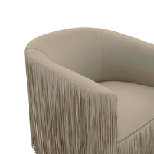 Shag Me Performance Vegan Leather Swivel Accent Chair