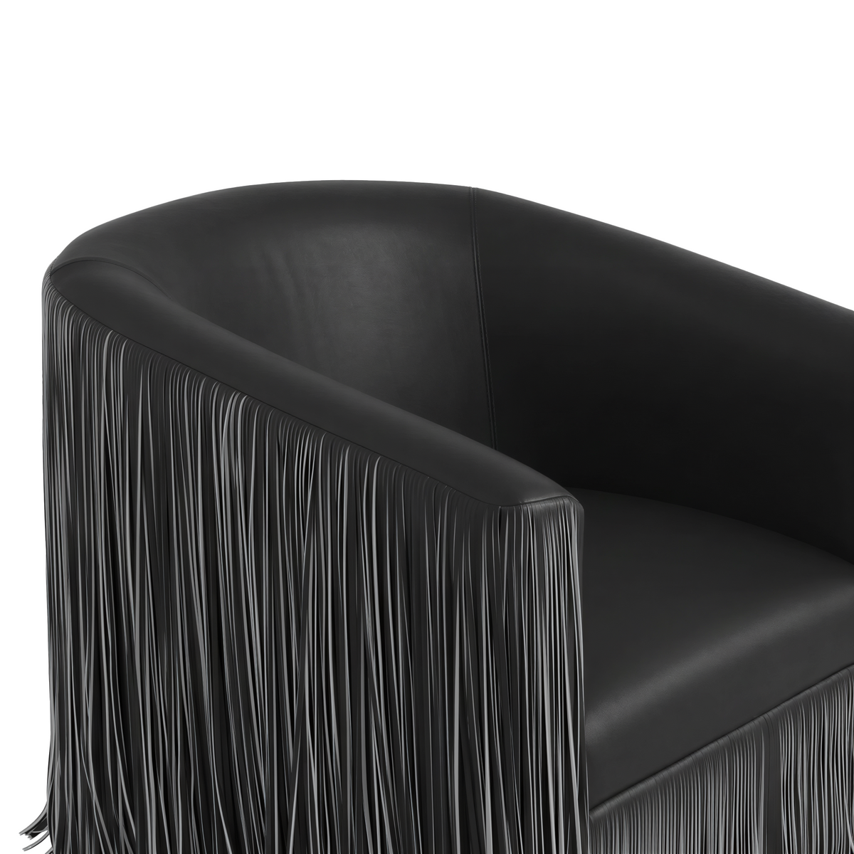 Shag Me Performance Vegan Leather Swivel Accent Chair