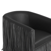 Shag Me Performance Vegan Leather Swivel Accent Chair