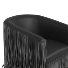 Shag Me Performance Vegan Leather Swivel Accent Chair