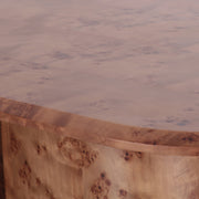 Gladyss 87" Burl Oval Dining Table