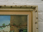 Whimsical Geology, Vintage oil painting by E Harper