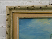 Whimsical Geology, Vintage oil painting by E Harper