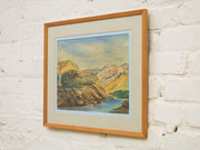 Vintage Watercolor Landscape Mid-20th Century