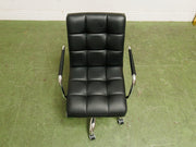 Black Square Tufted Office Chair