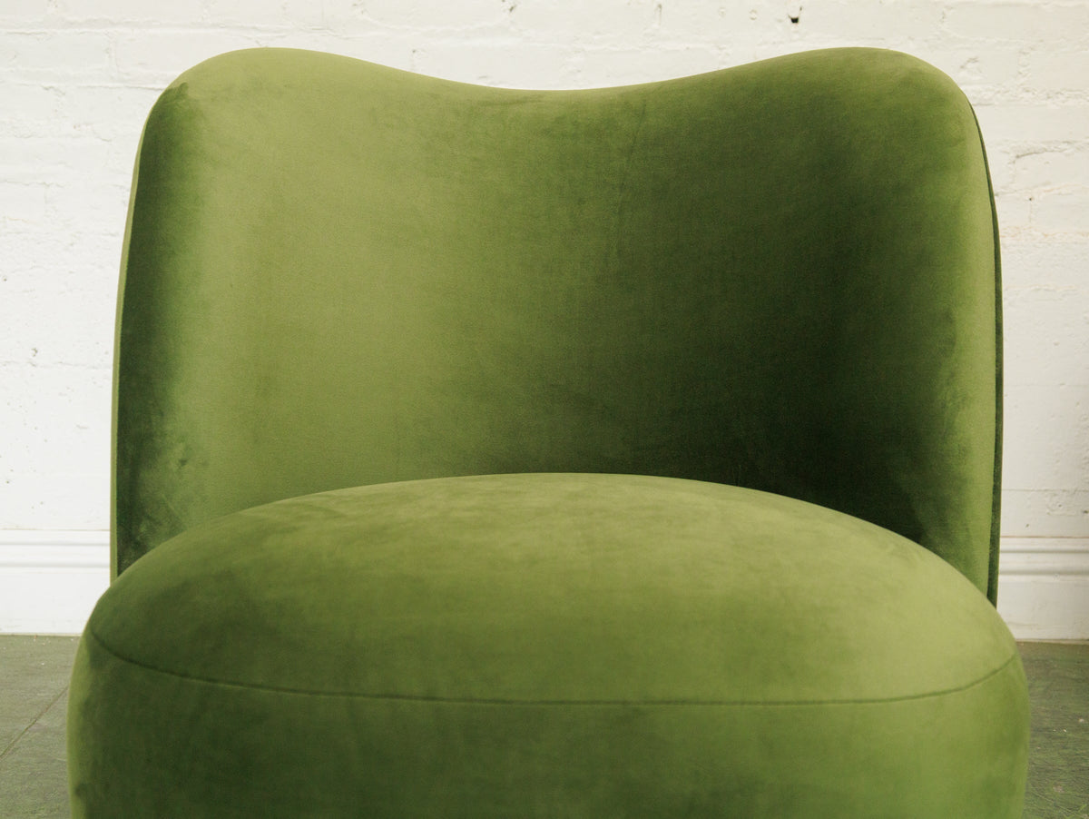 Tova Club Chair in Olive Green