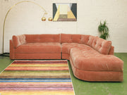 Prima 3 Piece Sectional Sofa in Ginger
