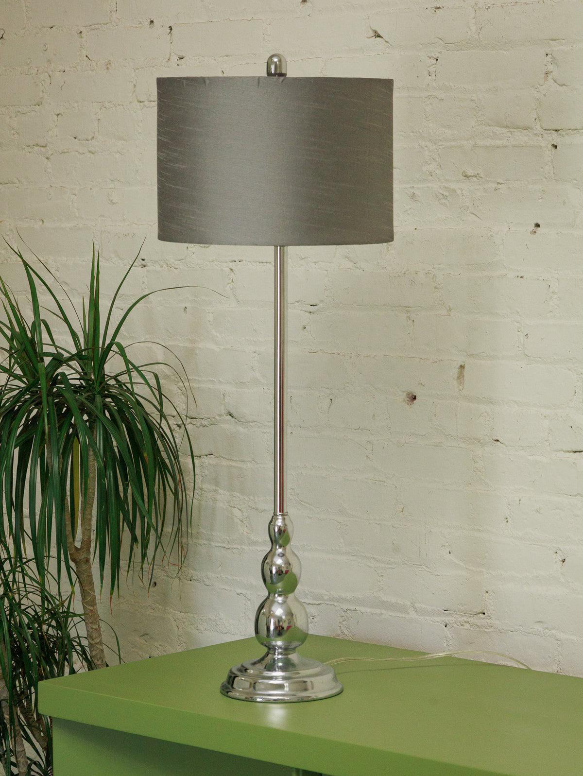 Pair of Sculptural Chrome Modernist Lamps