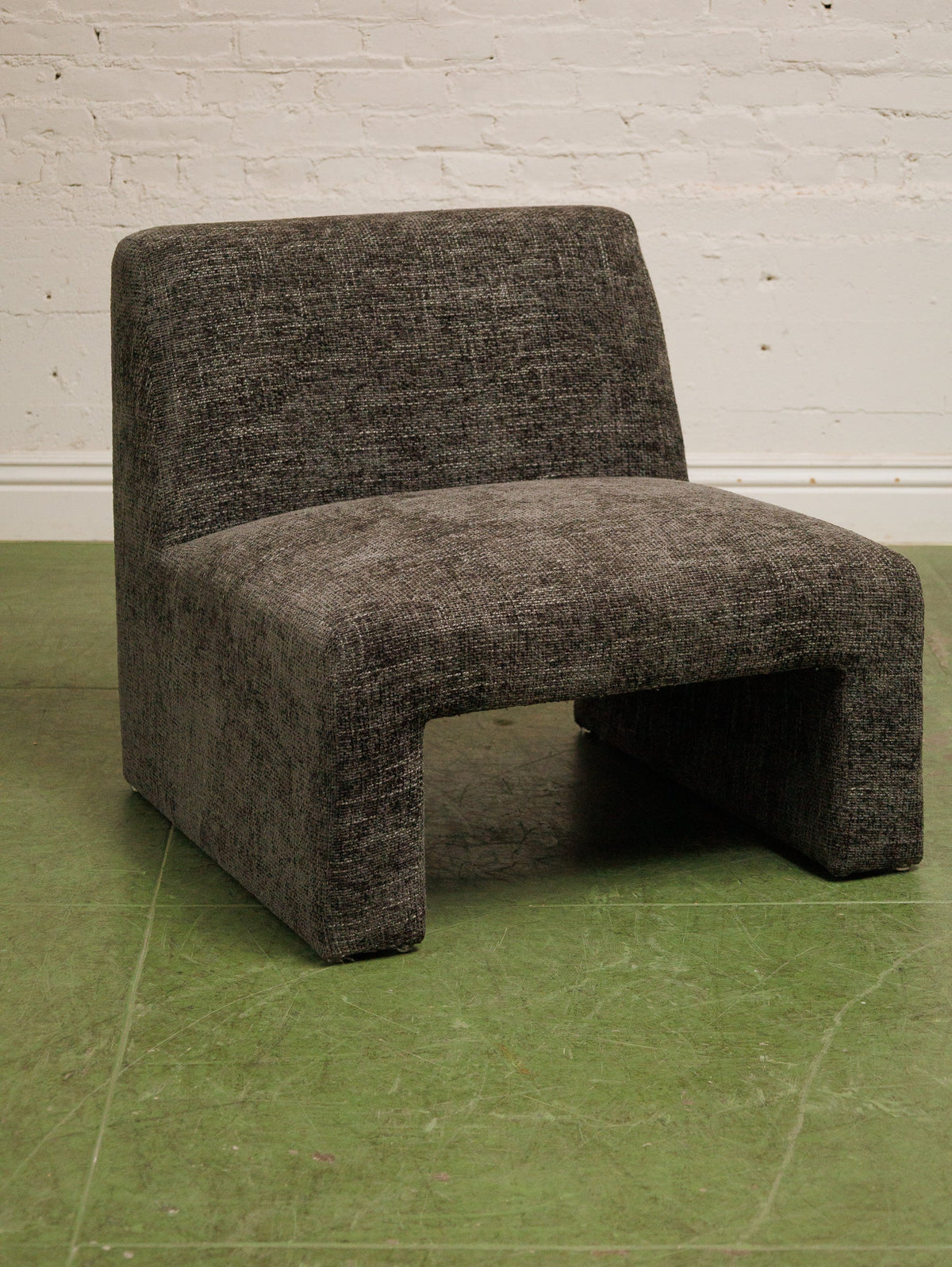 Mineral Grey Brown Blocky Chair