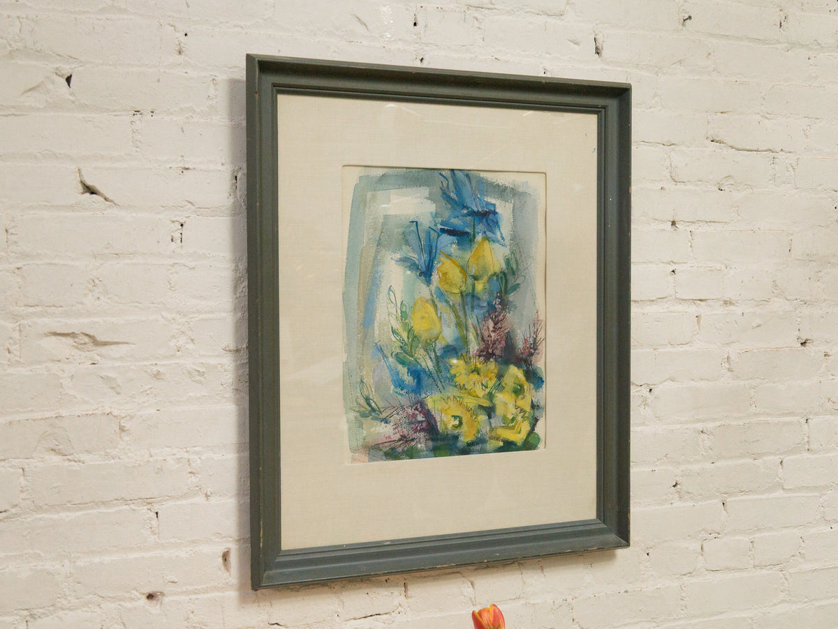1960’s Mid Century Painting of wild flowers
