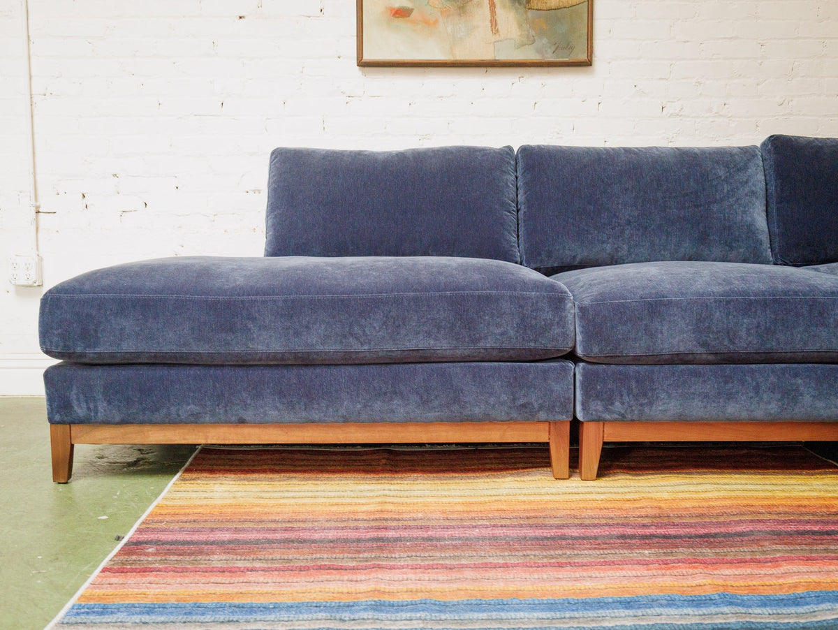 Lisette 4 Piece Sectional Amici indigo