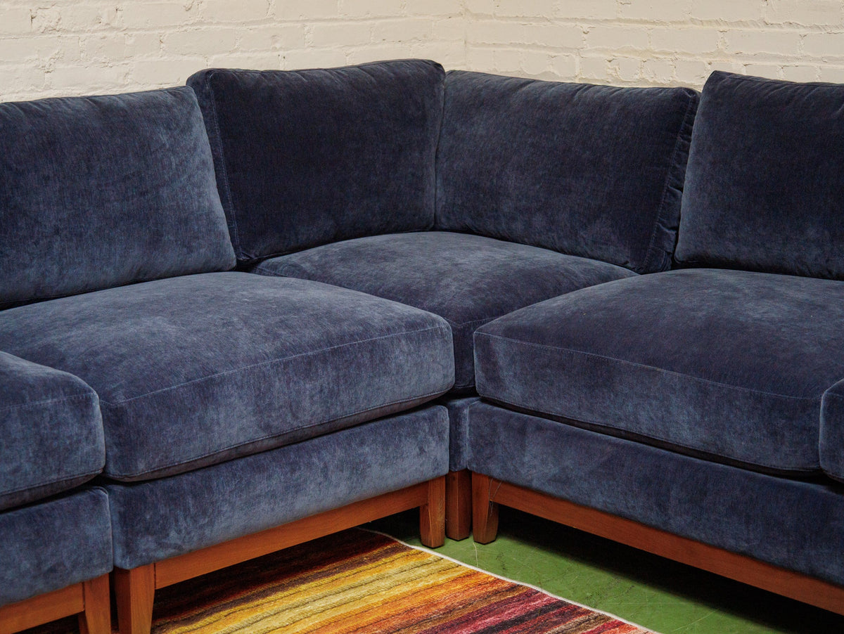 Lisette 4 Piece Sectional Amici indigo