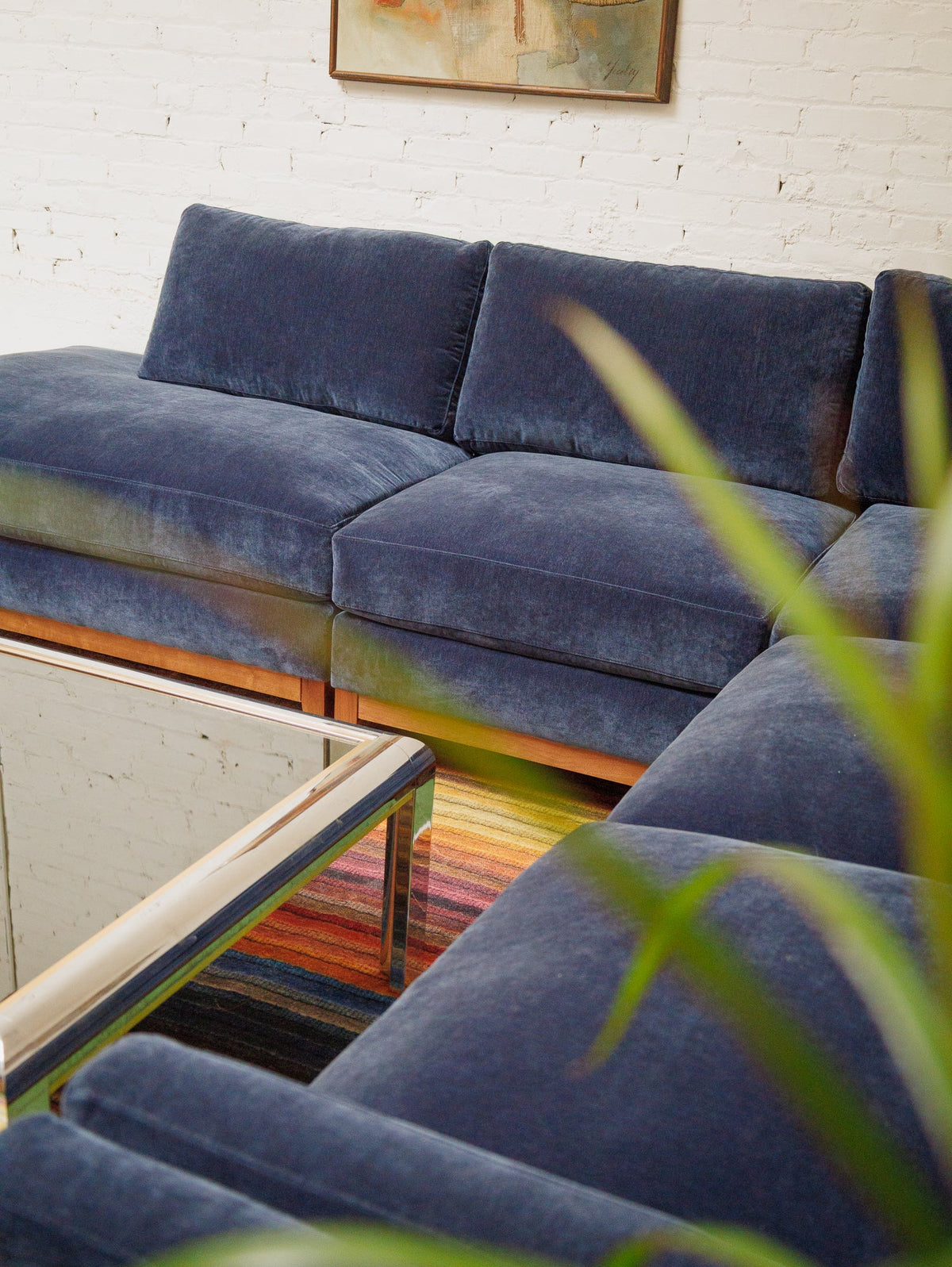Lisette 4 Piece Sectional Amici indigo