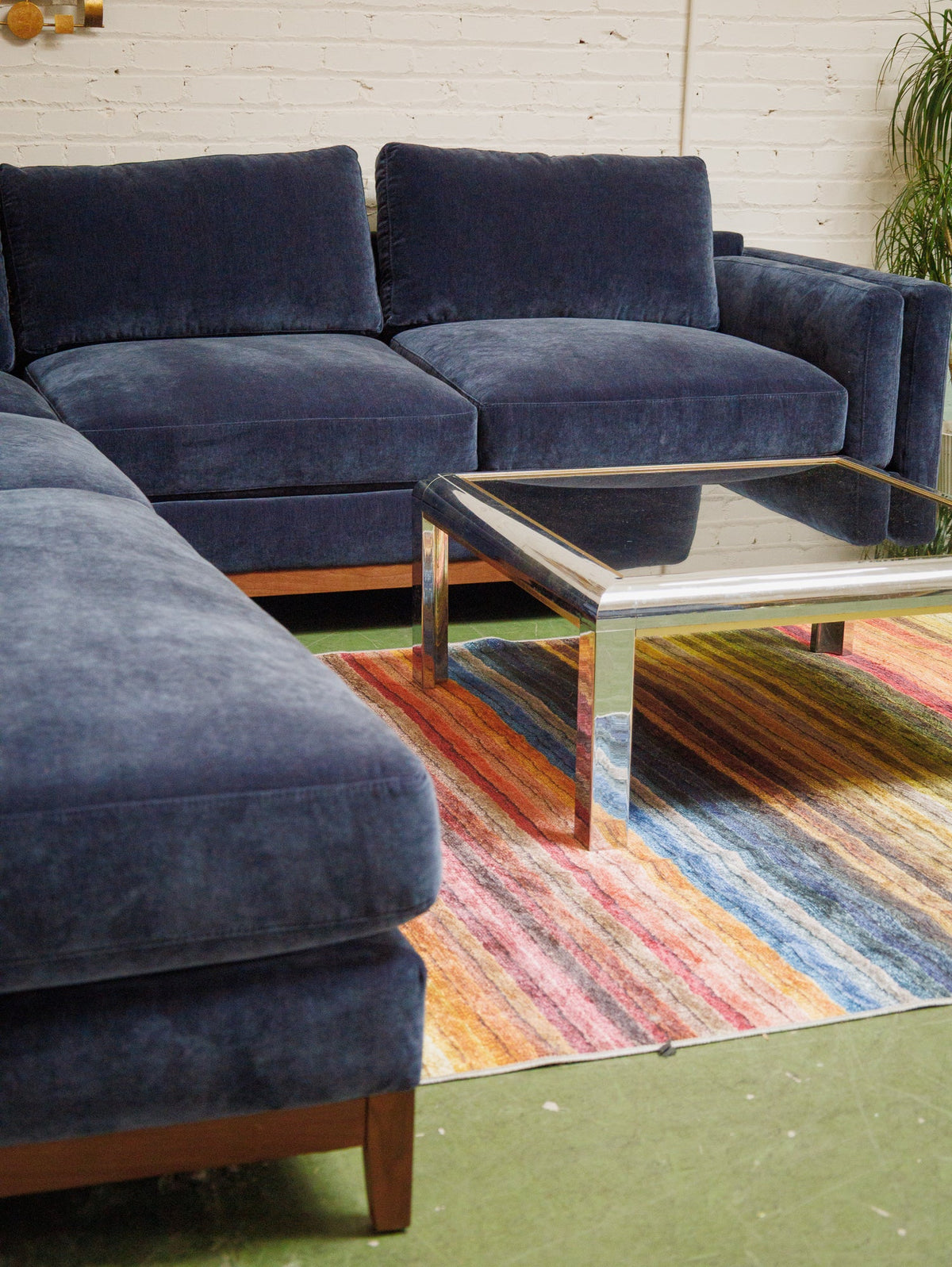 Lisette 4 Piece Sectional Amici indigo