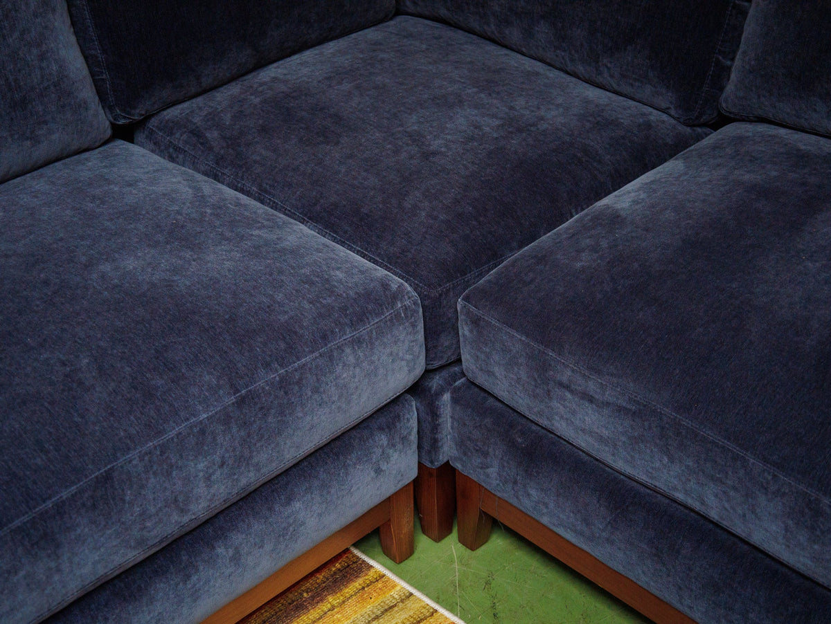 Lisette 4 Piece Sectional Amici indigo