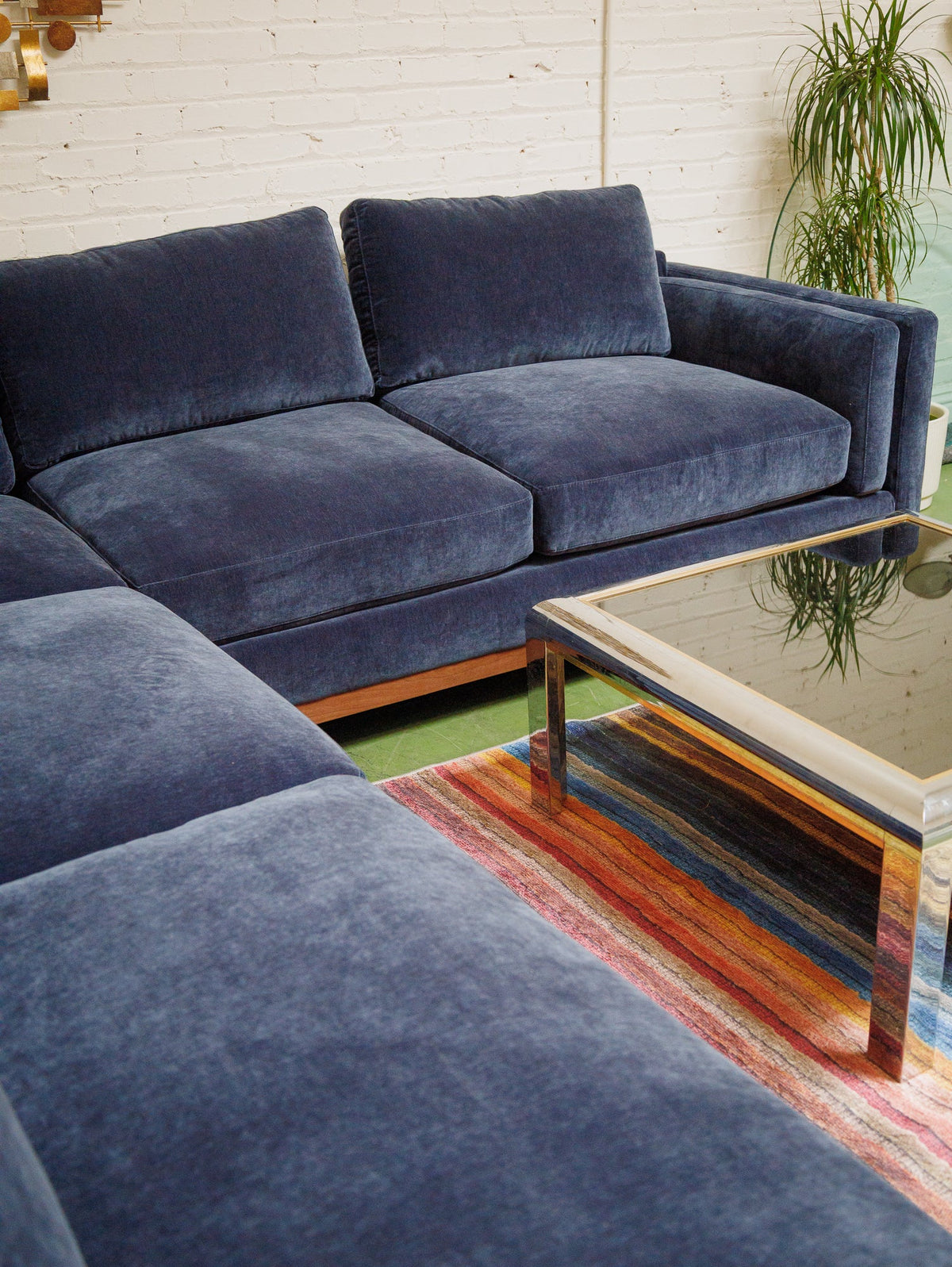 Lisette 4 Piece Sectional Amici indigo