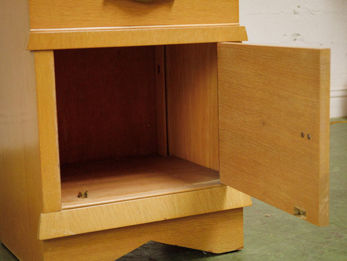Pair of Vintage Mid-Century Cabinet Nightstands
