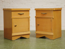 Pair of Vintage Mid-Century Cabinet Nightstands