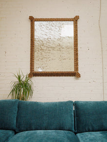 Neoclassical Vintage mirror with distressing on mirror