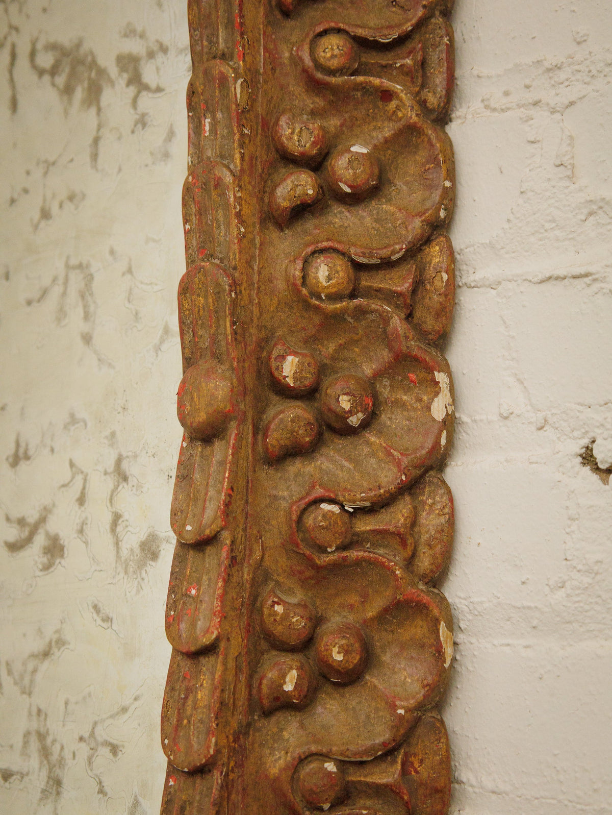 Neoclassical Vintage mirror with distressing on mirror
