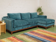 Lisette Sofa with Chaise in Napa Teal