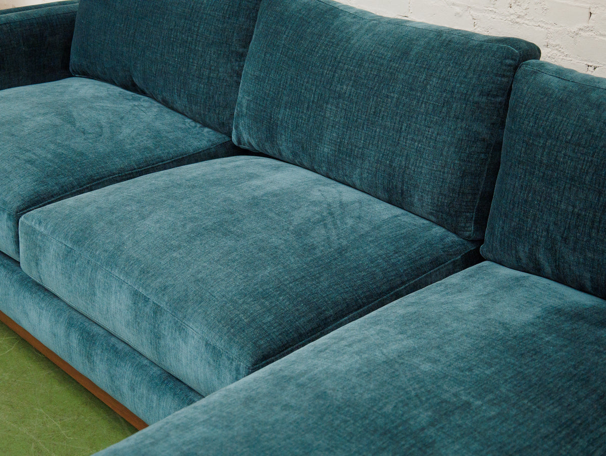 Lisette Sofa with Chaise in Napa Teal