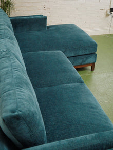 Lisette Sofa with Chaise in Napa Teal