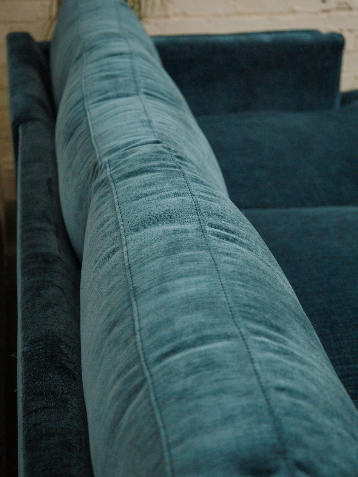 Lisette Sofa with Chaise in Napa Teal