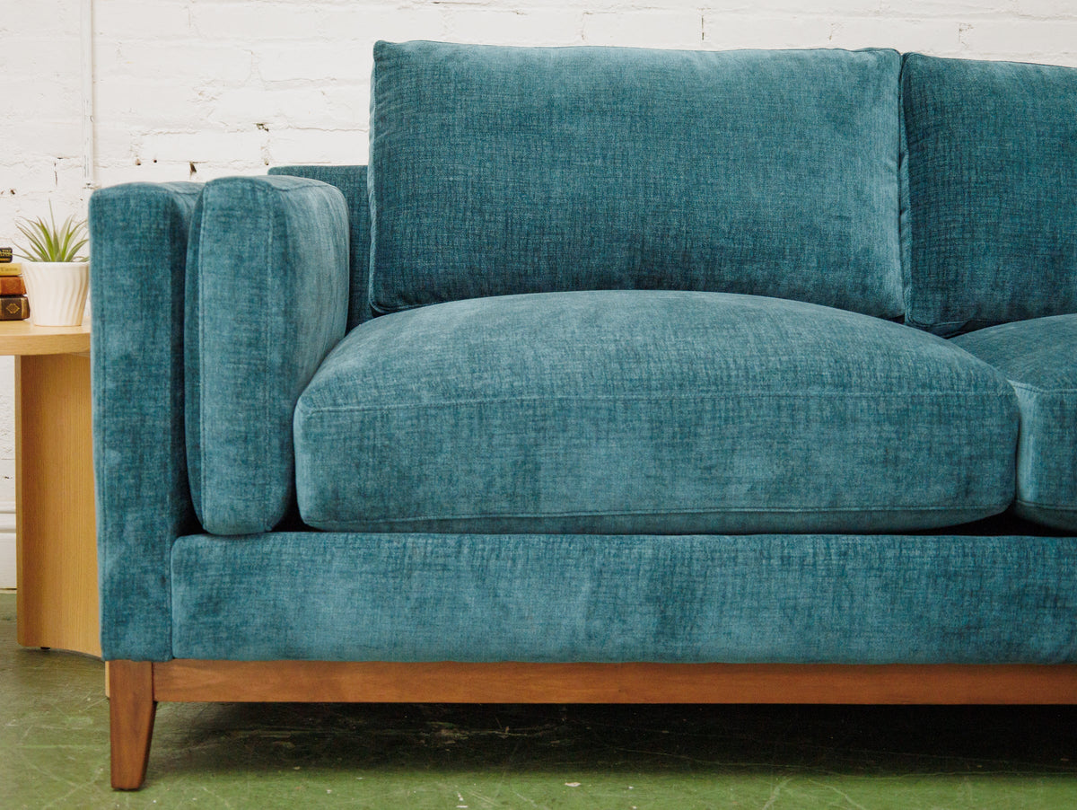 Lisette Sofa with Chaise in Napa Teal