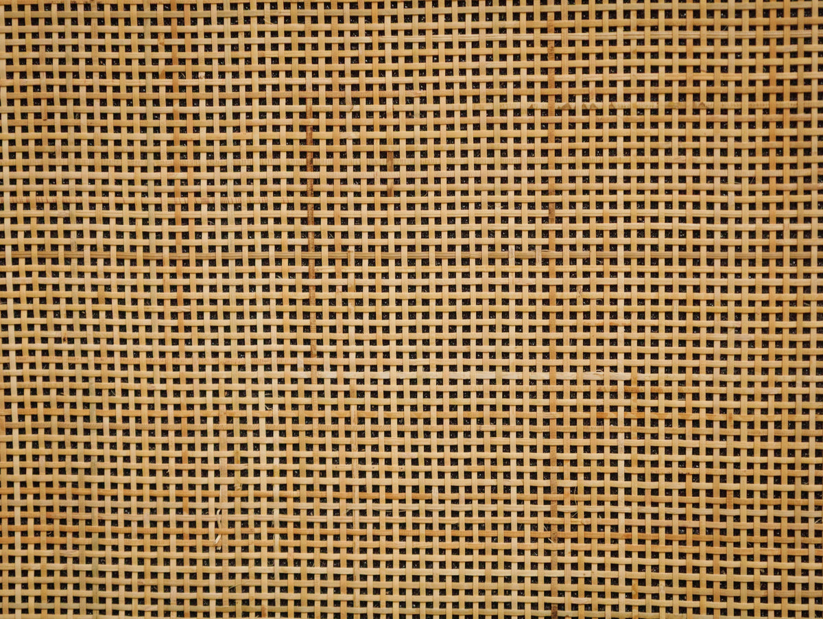 Black and Rattan Credenza