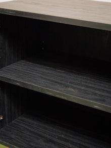 Black and Rattan Credenza