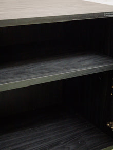 Black and Rattan Credenza