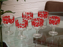 Red Flower Margarita Glass
