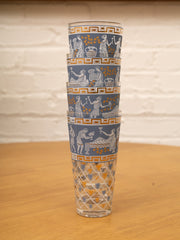 Cera Glass Etruscan Frieze glasses