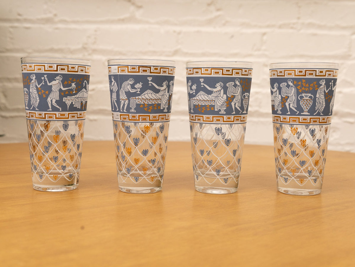 Cera Glass Etruscan Frieze glasses