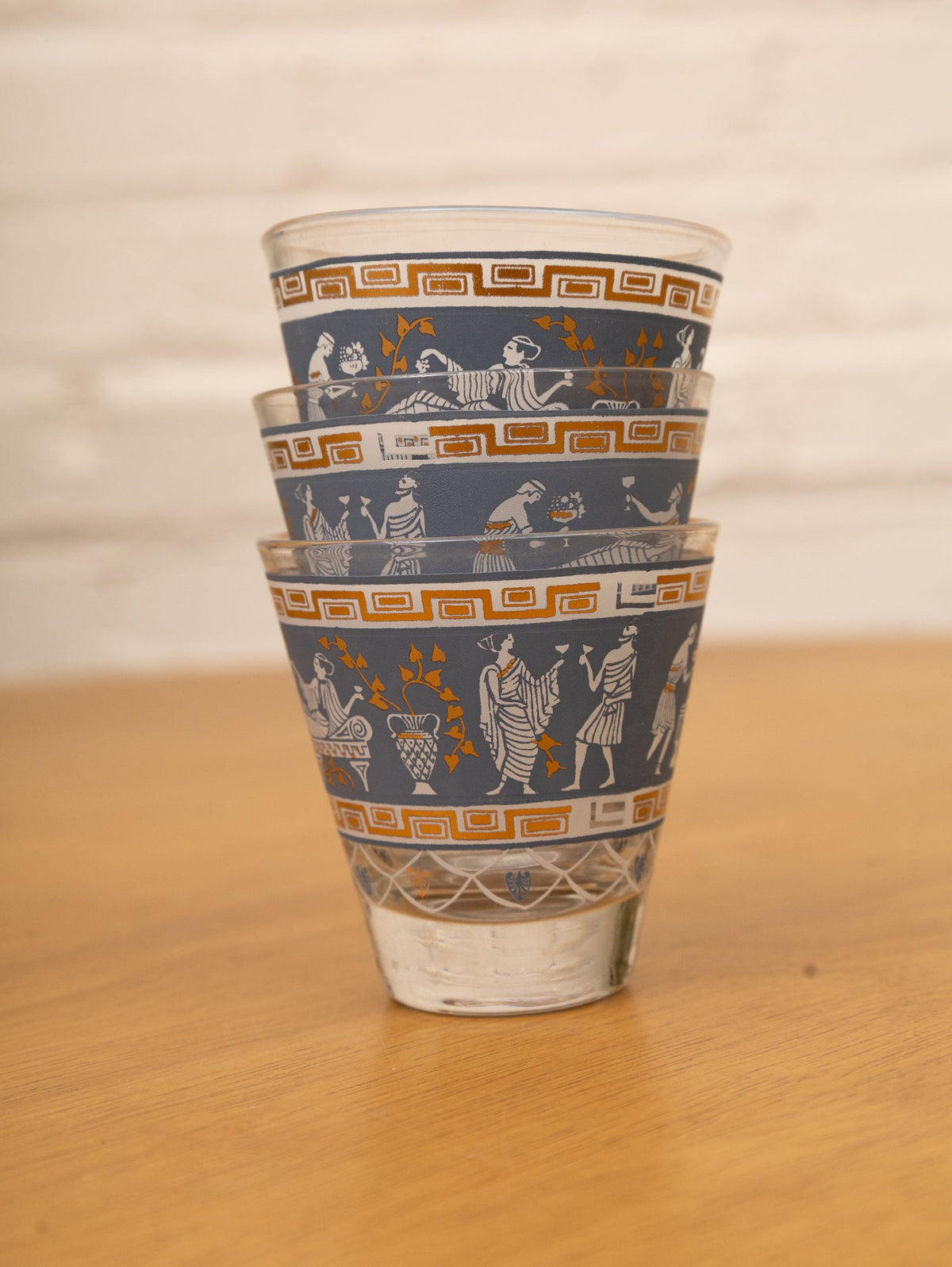 Cera Glass Etruscan Frieze glasses