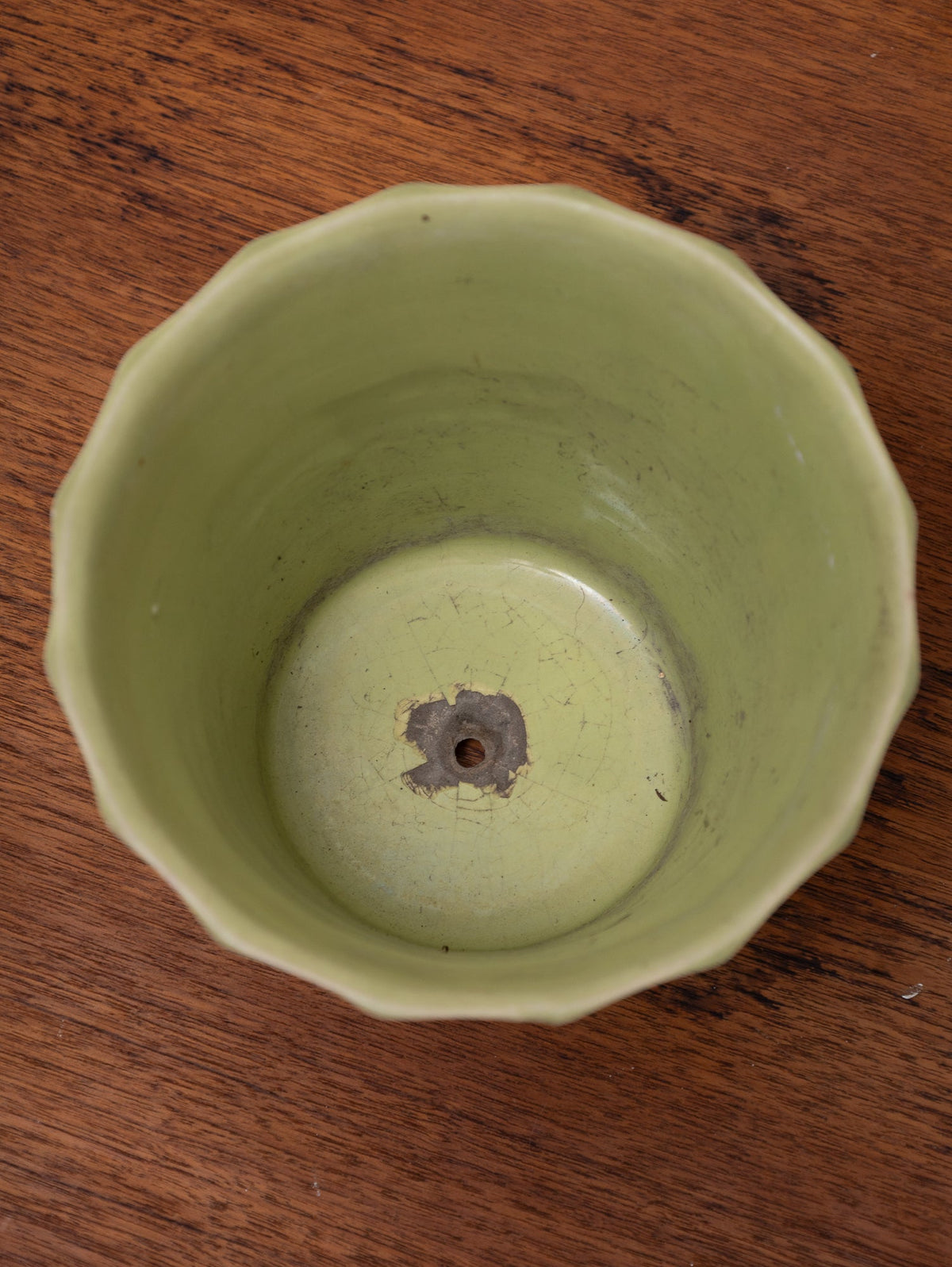 California Modern Vintage Green Planter